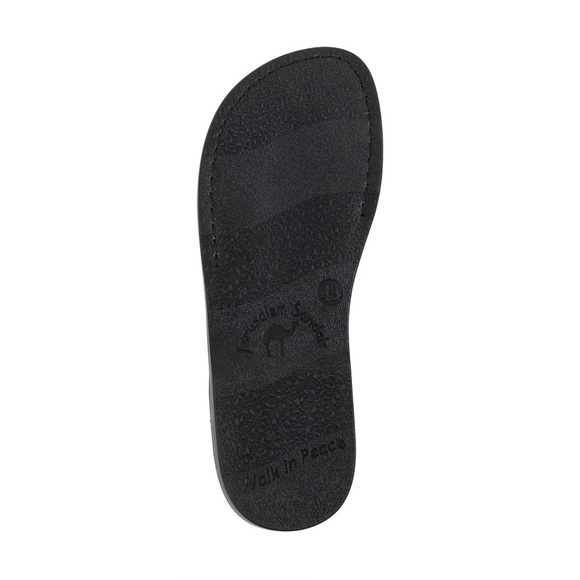 Jerusalem Brown Asher Men\'s Leather Slide On Hand Made Sandal Size: EU43 or US10